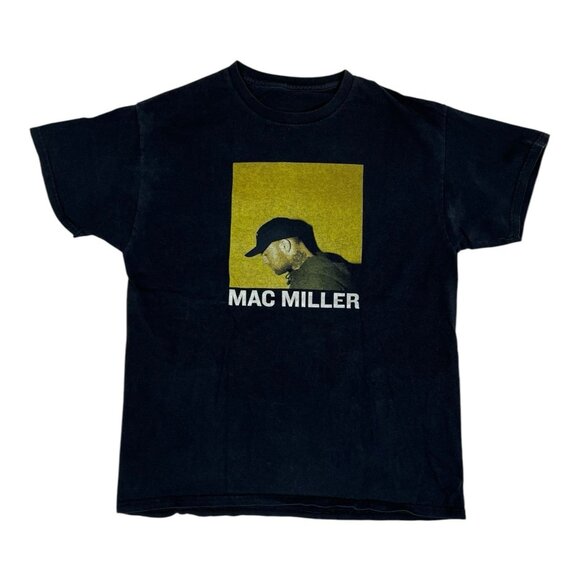 Vintage Mac Miller T-Shirt Size Medium Merch Hip Hop Black Y2K - Picture 1 of 7